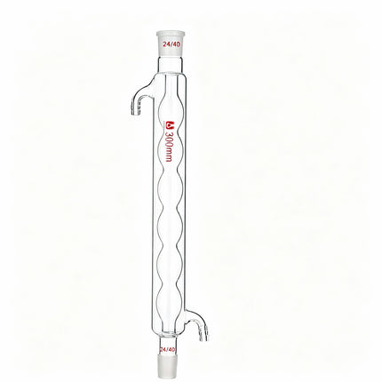 Borosilicate Glass Allihn Condenser Lab Reflux & Distillation Bulb Condenser 24/40 Joint Jacket Length 100mm to 600mm