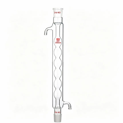 Borosilicate Glass Allihn Condenser Lab Reflux & Distillation Bulb Condenser 24/40 Joint Jacket Length 100mm to 600mm
