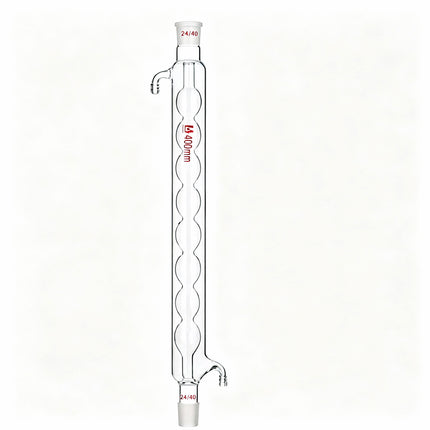 Borosilicate Glass Allihn Condenser Lab Reflux & Distillation Bulb Condenser 24/40 Joint Jacket Length 100mm to 600mm