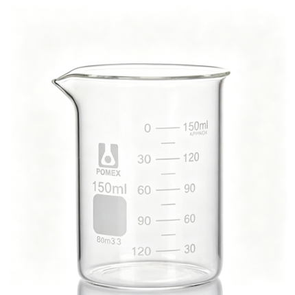 Professional Low Form Griffin Beaker Double Scale Graduation Borosilicate 3.3 Glass Beaded Rim Autoclavable Laboratory Grade
