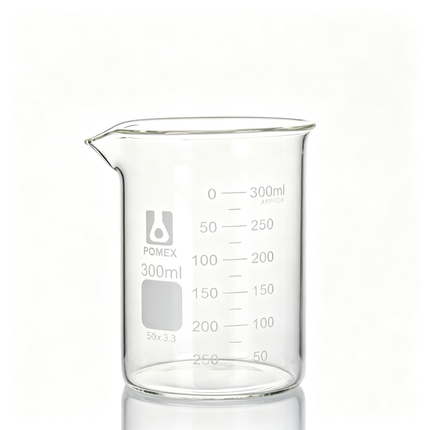 Professional Low Form Griffin Beaker Double Scale Graduation Borosilicate 3.3 Glass Beaded Rim Autoclavable Laboratory Grade
