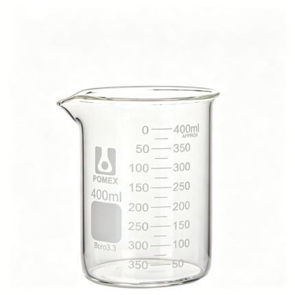 Professional Low Form Griffin Beaker Double Scale Graduation Borosilicate 3.3 Glass Beaded Rim Autoclavable Laboratory Grade