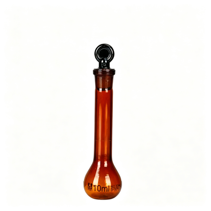 Professional Glass Volumetric Flask Amber with Ground Stopper Borosilicate 3.3 Class A Heavy Wall Laboratory Grade