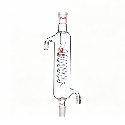 Laboratory Borosilicate Glass Graham Condenser Serpentine Spiral Coil 14/20 Joint 150mm 200mm 300mm