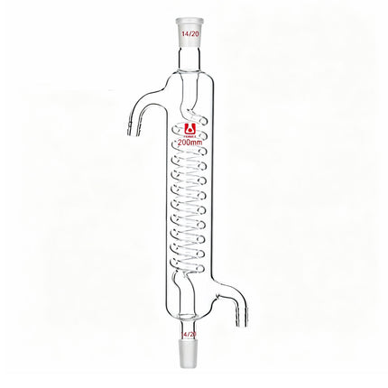 Laboratory Borosilicate Glass Graham Condenser Serpentine Spiral Coil 14/20 Joint 150mm 200mm 300mm