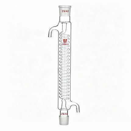Borosilicate Glass Graham Condenser Serpentine Spiral Coil Condensation 29/42 Conical Joint 200mm to 600mm