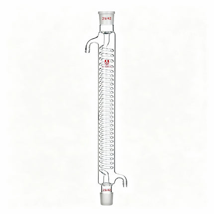 Borosilicate Glass Graham Condenser Serpentine Spiral Coil Condensation 29/42 Conical Joint 200mm to 600mm