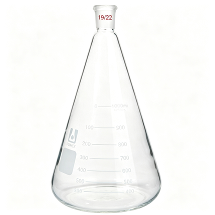 Borosilicate Glass Erlenmeyer Flask 19/22 Joint 25ml 50ml 100ml 250ml 500ml 1000ml