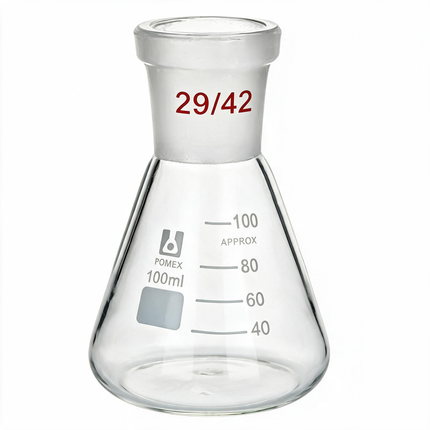 Graduated Laboratory Erlenmeyer Flask Borosilicate Glass with 29/42 Outer Joint 25ml 50ml 100ml 200ml 250ml 500ml 1000ml 3000ml