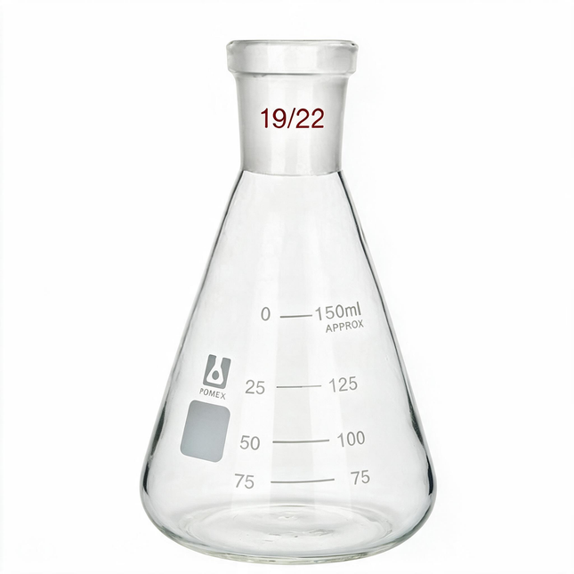 Borosilicate Glass Erlenmeyer Flask 19/22 Joint 25ml 50ml 100ml 250ml 500ml 1000ml