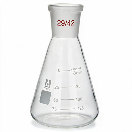 Graduated Laboratory Erlenmeyer Flask Borosilicate Glass with 29/42 Outer Joint 25ml 50ml 100ml 200ml 250ml 500ml 1000ml 3000ml