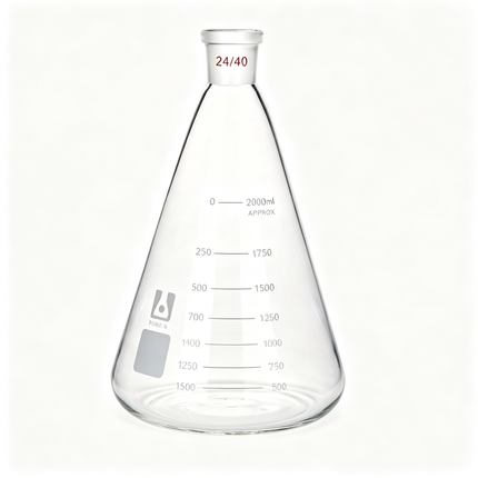 Borosilicate Glass Erlenmeyer Flask ST 24/40 Joint 50ml 100ml 250ml 500ml 1000ml 2000ml