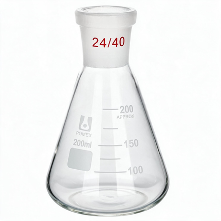 Borosilicate Glass Erlenmeyer Flask ST 24/40 Joint 50ml 100ml 250ml 500ml 1000ml 2000ml