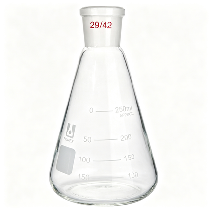 Graduated Laboratory Erlenmeyer Flask Borosilicate Glass with 29/42 Outer Joint 25ml 50ml 100ml 200ml 250ml 500ml 1000ml 3000ml