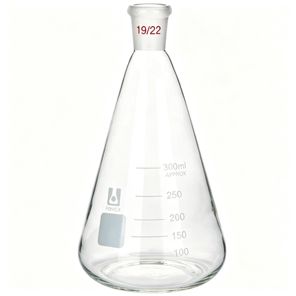 Borosilicate Glass Erlenmeyer Flask 19/22 Joint 25ml 50ml 100ml 250ml 500ml 1000ml