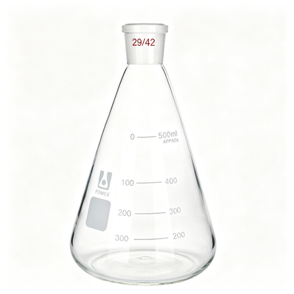 Graduated Laboratory Erlenmeyer Flask Borosilicate Glass with 29/42 Outer Joint 25ml 50ml 100ml 200ml 250ml 500ml 1000ml 3000ml