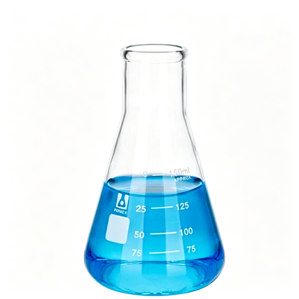 Borosilicate Glass Erlenmeyer Conical Flask Narrow Reinforced Rim Capacity 10ml to 10000ml