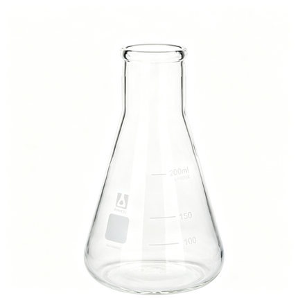 Borosilicate Glass Erlenmeyer Conical Flask Narrow Reinforced Rim Capacity 10ml to 10000ml