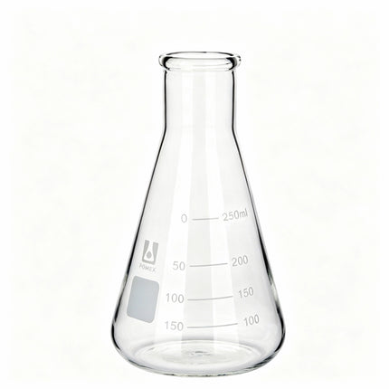 Borosilicate Glass Erlenmeyer Conical Flask Narrow Reinforced Rim Capacity 10ml to 10000ml