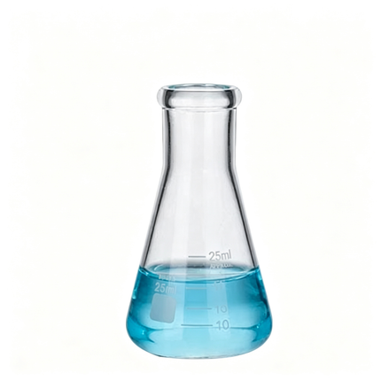 Borosilicate Glass Erlenmeyer Conical Flask Narrow Reinforced Rim Capacity 10ml to 10000ml