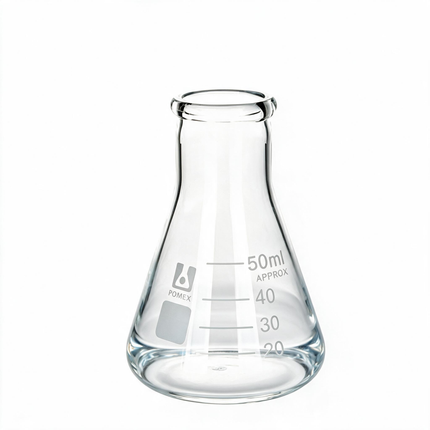 Borosilicate Glass Erlenmeyer Conical Flask Narrow Reinforced Rim Capacity 10ml to 10000ml
