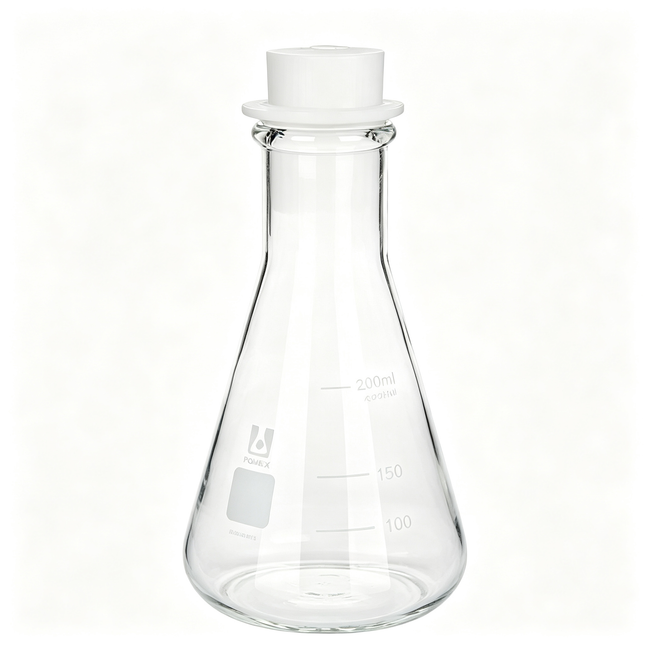 Graduated Laboratory Erlenmeyer Flask Narrow Mouth with Stopper 100ml 250ml 1000ml 5000ml