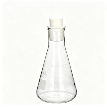 Graduated Laboratory Erlenmeyer Flask Narrow Mouth with Stopper 100ml 250ml 1000ml 5000ml