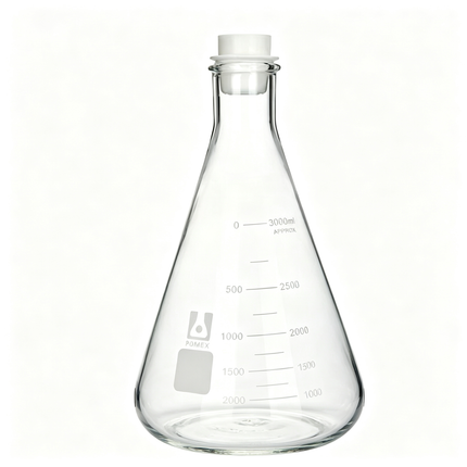 Graduated Laboratory Erlenmeyer Flask Narrow Mouth with Stopper 100ml 250ml 1000ml 5000ml