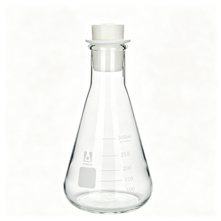Graduated Laboratory Erlenmeyer Flask Narrow Mouth with Stopper 100ml 250ml 1000ml 5000ml