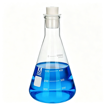 Graduated Laboratory Erlenmeyer Flask Narrow Mouth with Stopper 100ml 250ml 1000ml 5000ml