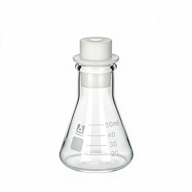 Graduated Laboratory Erlenmeyer Flask Narrow Mouth with Stopper 100ml 250ml 1000ml 5000ml