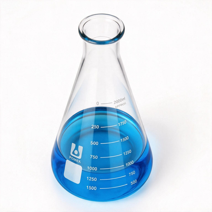 Borosilicate Wide Mouth Erlenmeyer Conical Flask Capacity 50ml 100ml 250ml 500ml 1000ml 3000ml