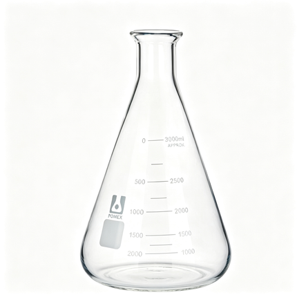 Borosilicate Wide Mouth Erlenmeyer Conical Flask Capacity 50ml 100ml 250ml 500ml 1000ml 3000ml