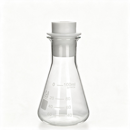 Borosilicate 3.3 Wide Mouth Conical Flask with Stopper 50ml to 5000ml