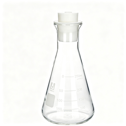 Borosilicate 3.3 Wide Mouth Conical Flask with Stopper 50ml to 5000ml