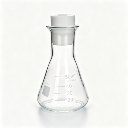 Borosilicate 3.3 Wide Mouth Conical Flask with Stopper 50ml to 5000ml