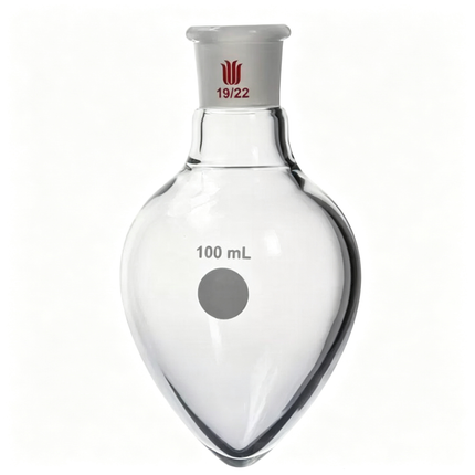 Lab Glassware Pear Shaped Boiling Flask Heavy Wall Recovery with 19/22 Joint