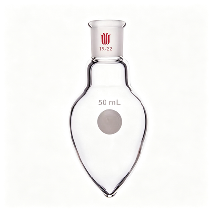 Lab Glassware Pear Shaped Boiling Flask Heavy Wall Recovery with 19/22 Joint