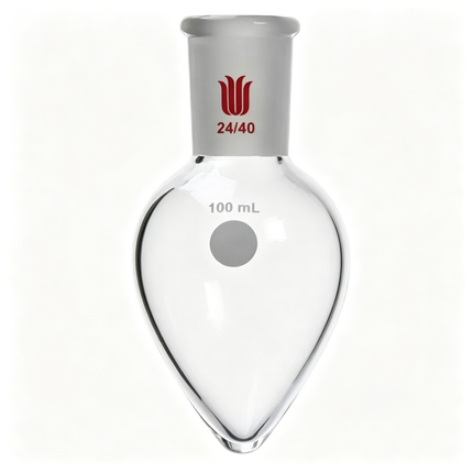 Borosilicate Glass Single Neck Pear-Shaped Recovery Flask 24/40 Standard Taper Outer Joint