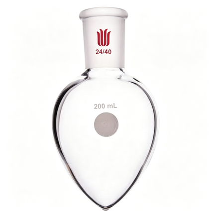 Borosilicate Glass Single Neck Pear-Shaped Recovery Flask 24/40 Standard Taper Outer Joint