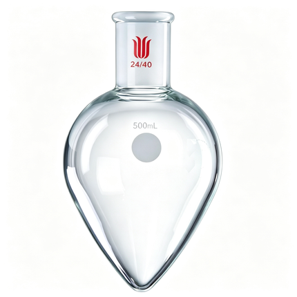 Borosilicate Glass Single Neck Pear-Shaped Recovery Flask 24/40 Standard Taper Outer Joint