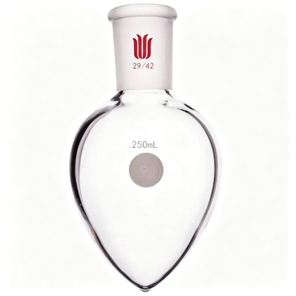 Borosilicate Glass Single Neck Pear-Shaped Lab Recovery Flask Heavy Wall Rotary Evaporator Flask 29/42 Joint