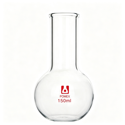 Long Neck Flat Bottom Flask Lab Heavy Wall Borosilicate Glass Heavy Wall 100ml 250ml 500ml