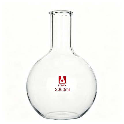 Long Neck Flat Bottom Flask Lab Heavy Wall Borosilicate Glass Heavy Wall 100ml 250ml 500ml