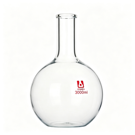 Long Neck Flat Bottom Flask Lab Heavy Wall Borosilicate Glass Heavy Wall 100ml 250ml 500ml
