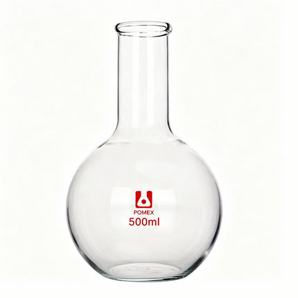 Long Neck Flat Bottom Flask Lab Heavy Wall Borosilicate Glass Heavy Wall 100ml 250ml 500ml