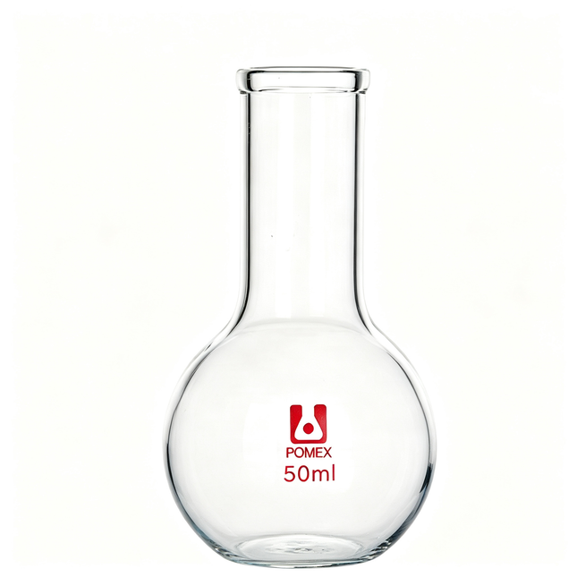 Long Neck Flat Bottom Flask Lab Heavy Wall Borosilicate Glass Heavy Wall 100ml 250ml 500ml