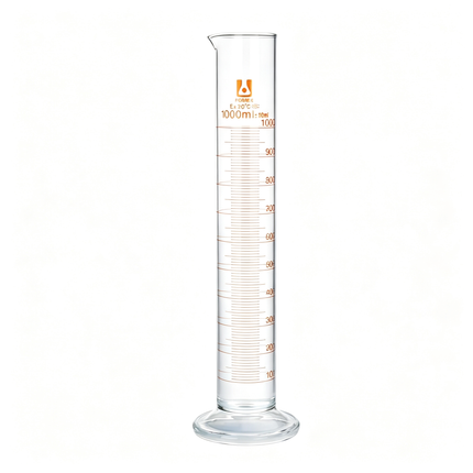 Laboratory Glass Graduated Cylinder Borosilicate 3.3 Heavy Wall Measuring Cylinder 10ml to 1000ml