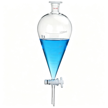 Graduated Separatory Funnel Borosilicate Glass Separating Funnel 24/40 Joint PTFE Stopcock 250 mL 500 mL 1000 mL