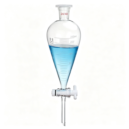 Graduated Separatory Funnel Borosilicate Glass Separating Funnel 24/40 Joint PTFE Stopcock 250 mL 500 mL 1000 mL